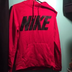 Red Nike hoodie